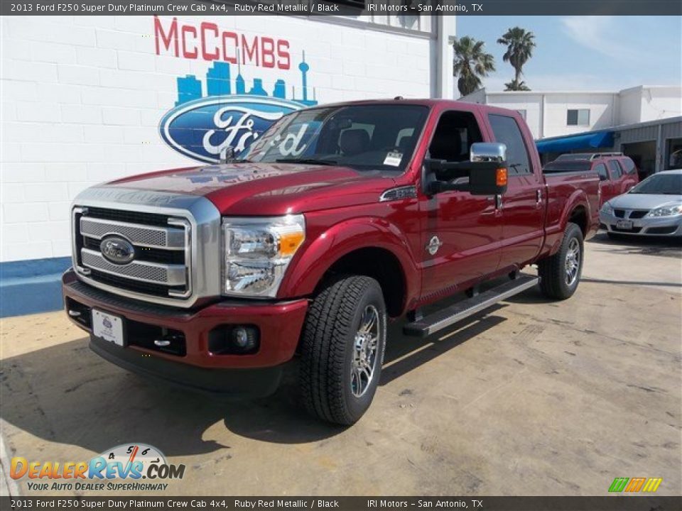 2013 Ford F250 Super Duty Platinum Crew Cab 4x4 Ruby Red Metallic / Black Photo #4