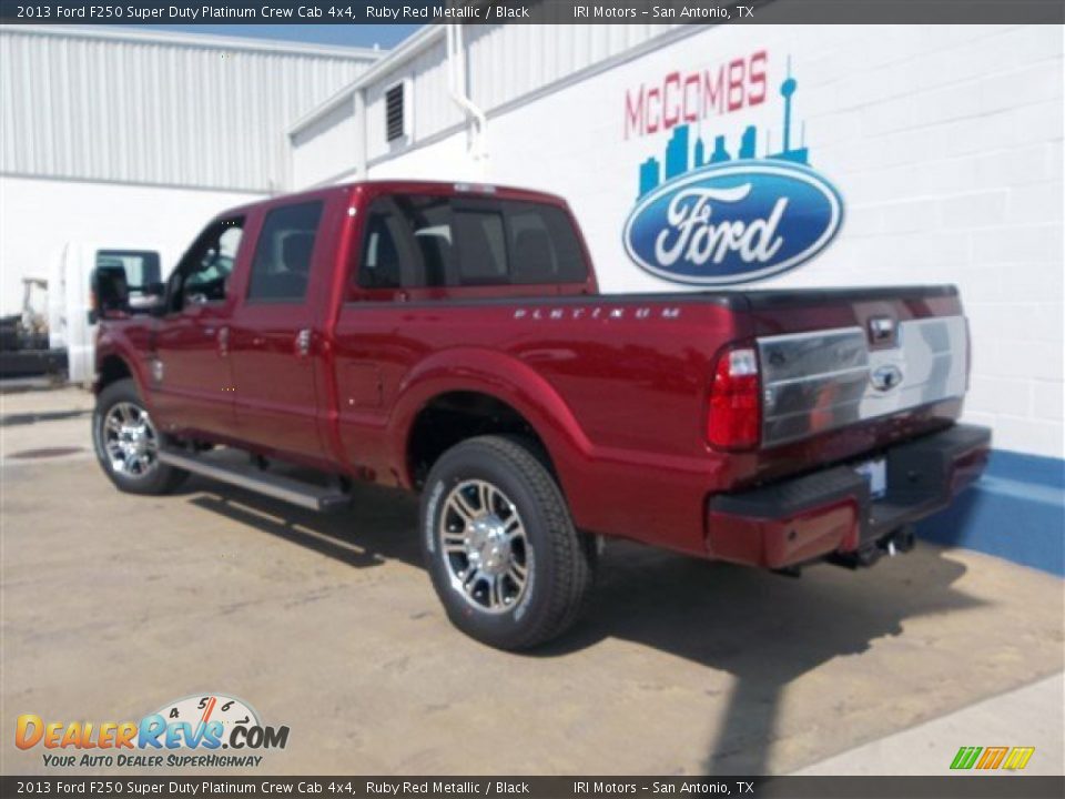 2013 Ford F250 Super Duty Platinum Crew Cab 4x4 Ruby Red Metallic / Black Photo #8