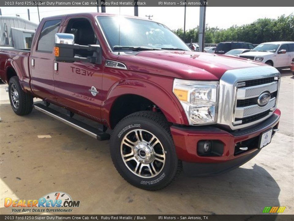 2013 Ford F250 Super Duty Platinum Crew Cab 4x4 Ruby Red Metallic / Black Photo #16