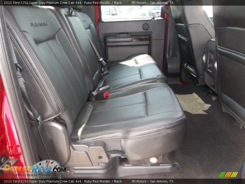 Rear Seat of 2013 Ford F250 Super Duty Platinum Crew Cab 4x4 Photo #32