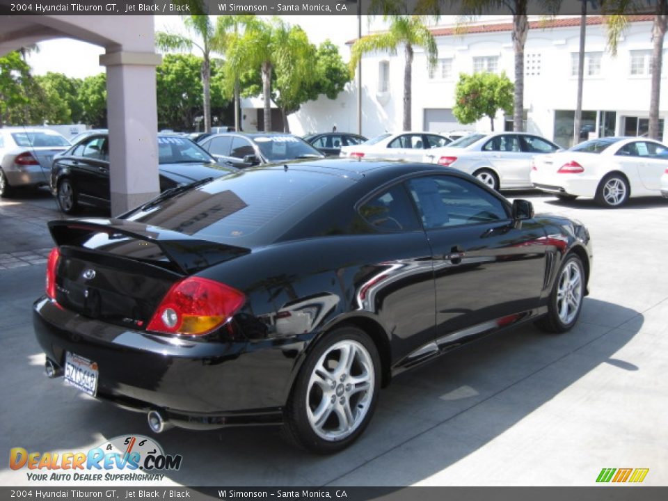 2004 Hyundai Tiburon GT Jet Black / Black Photo #2