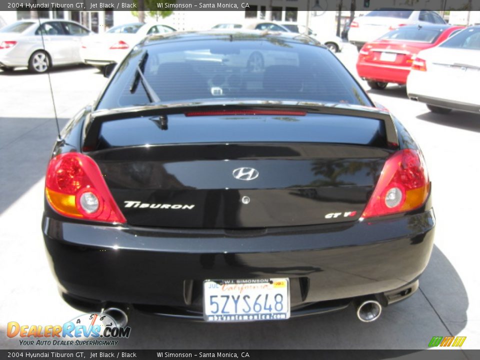 2004 Hyundai Tiburon GT Jet Black / Black Photo #3