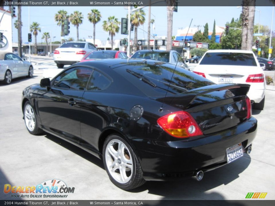 2004 Hyundai Tiburon GT Jet Black / Black Photo #4