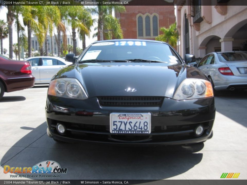 2004 Hyundai Tiburon GT Jet Black / Black Photo #6