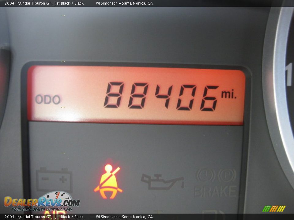 2004 Hyundai Tiburon GT Jet Black / Black Photo #9