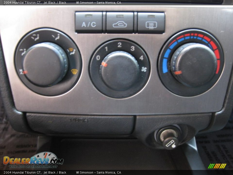 2004 Hyundai Tiburon GT Jet Black / Black Photo #12