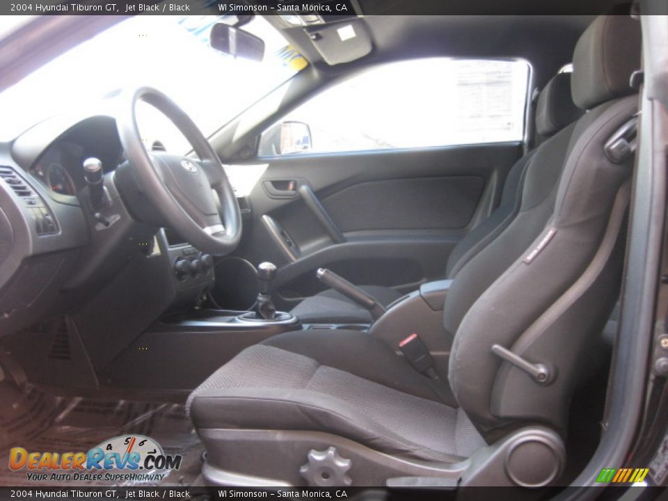 2004 Hyundai Tiburon GT Jet Black / Black Photo #16