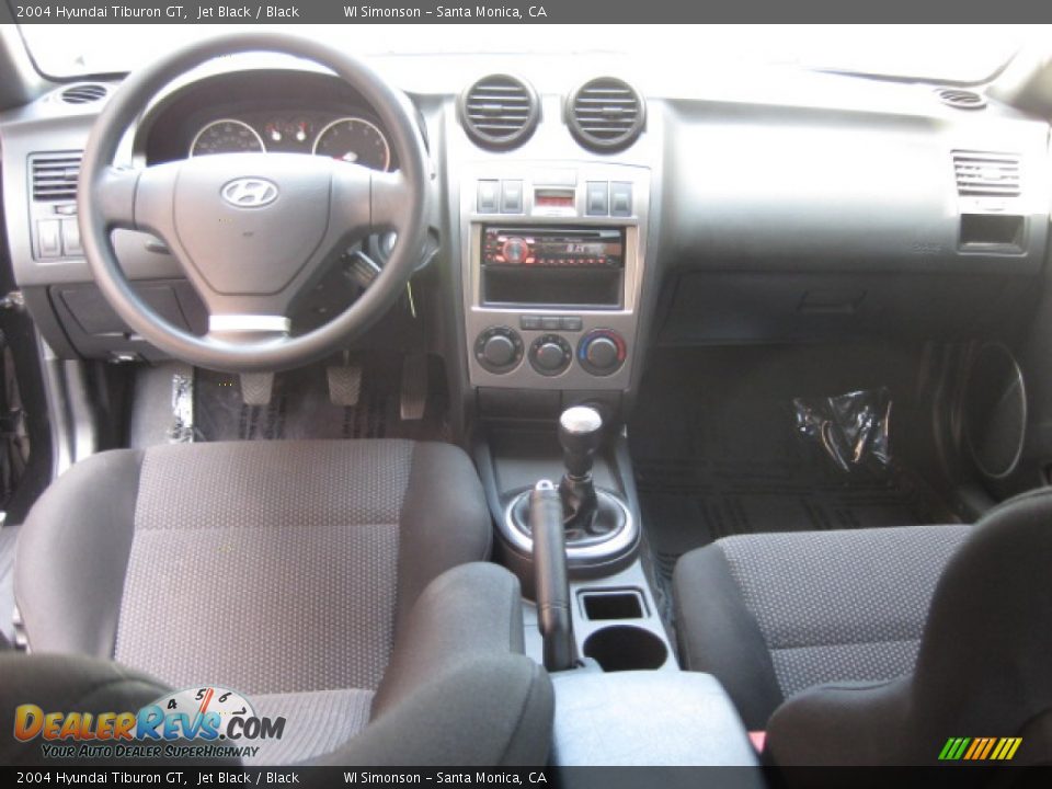 2004 Hyundai Tiburon GT Jet Black / Black Photo #18