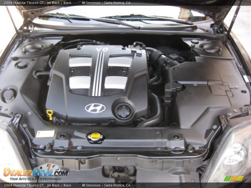 2004 Hyundai Tiburon GT Jet Black / Black Photo #22