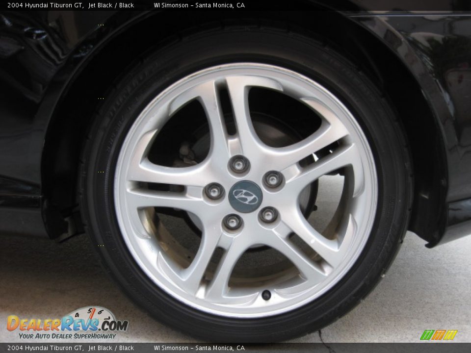 2004 Hyundai Tiburon GT Jet Black / Black Photo #24