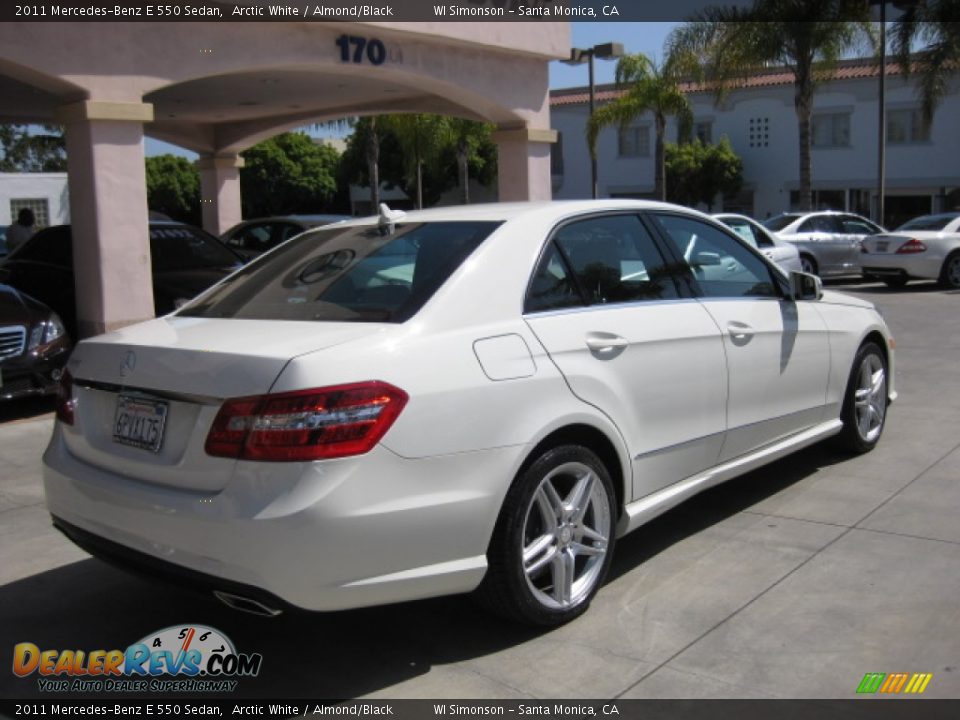 2011 Mercedes-Benz E 550 Sedan Arctic White / Almond/Black Photo #2
