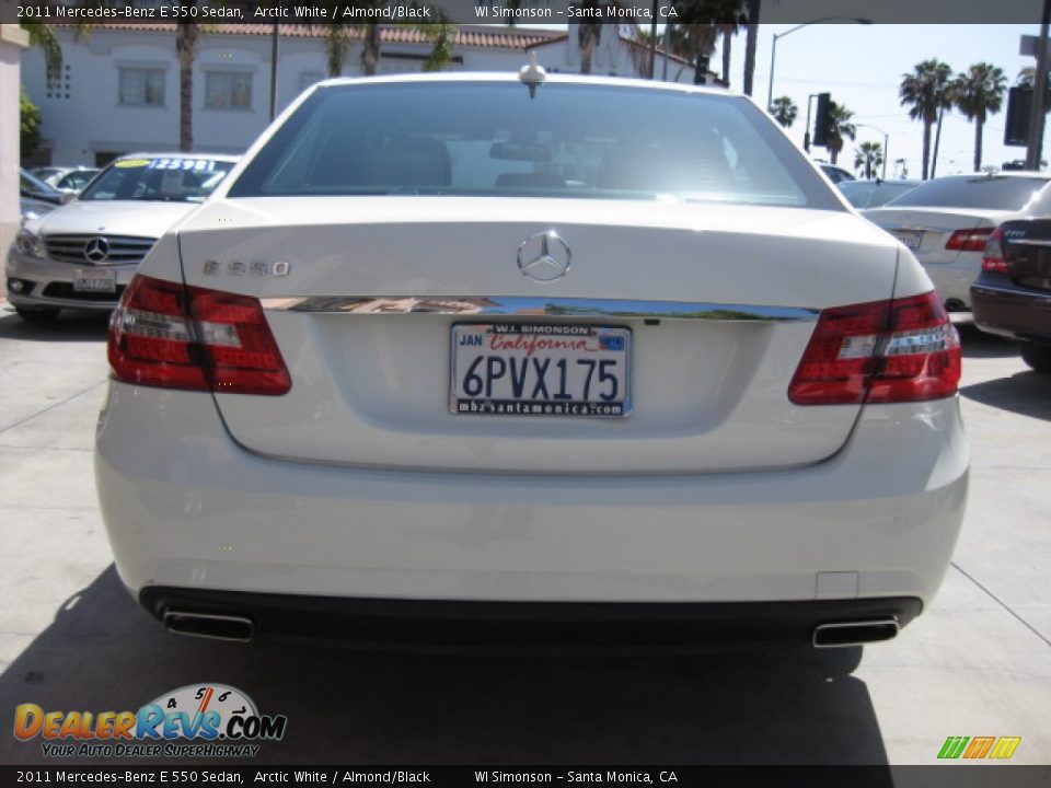 2011 Mercedes-Benz E 550 Sedan Arctic White / Almond/Black Photo #3