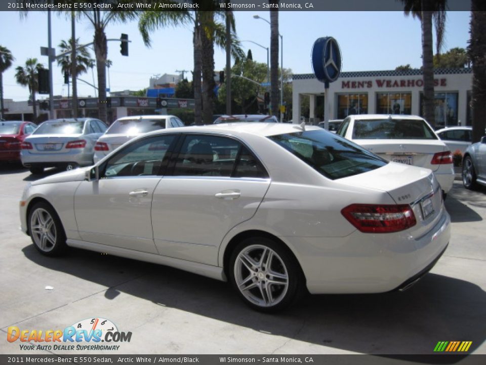2011 Mercedes-Benz E 550 Sedan Arctic White / Almond/Black Photo #4