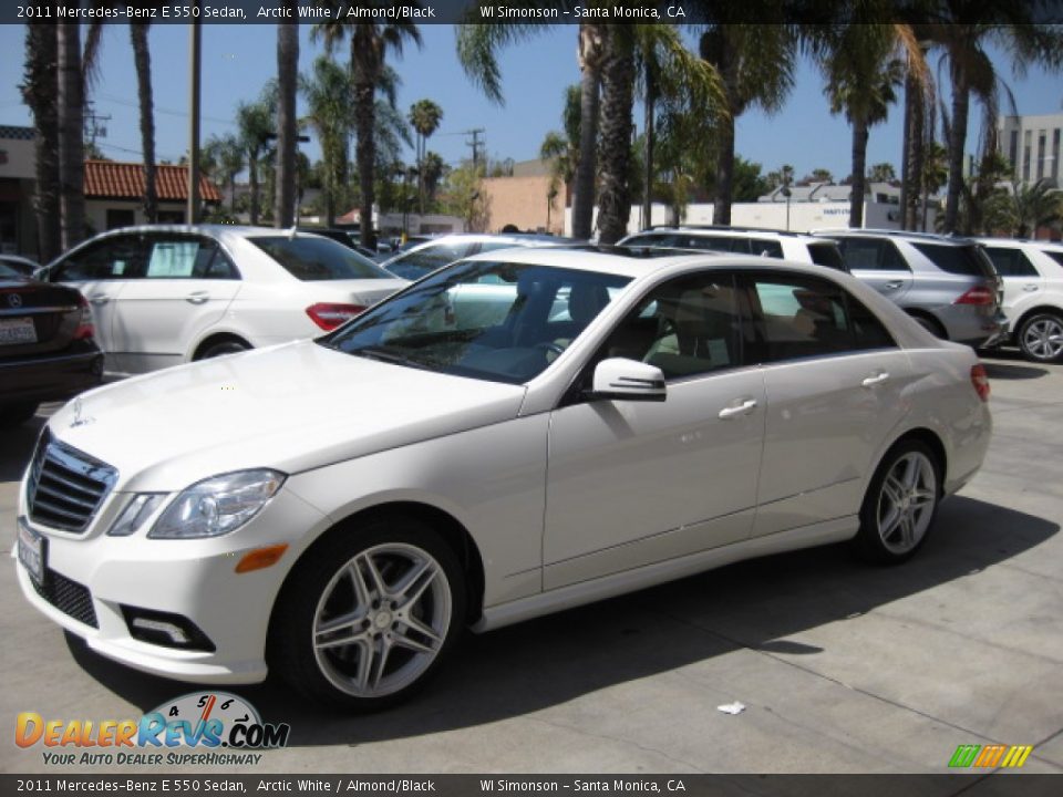 2011 Mercedes-Benz E 550 Sedan Arctic White / Almond/Black Photo #5