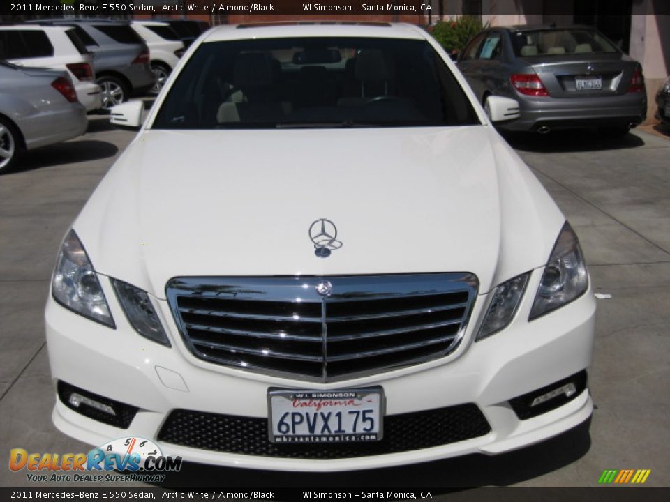 2011 Mercedes-Benz E 550 Sedan Arctic White / Almond/Black Photo #6