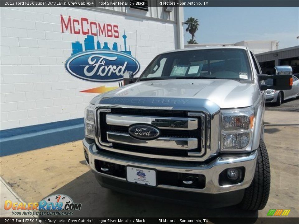 2013 Ford F250 Super Duty Lariat Crew Cab 4x4 Ingot Silver Metallic / Black Photo #2
