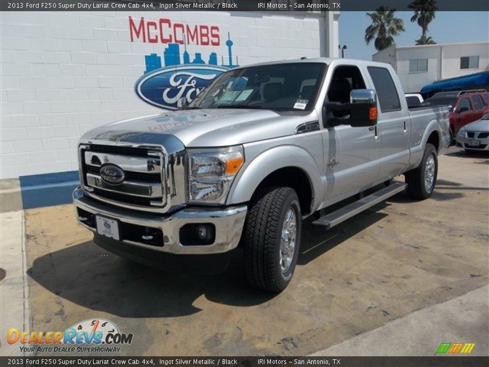 2013 Ford F250 Super Duty Lariat Crew Cab 4x4 Ingot Silver Metallic / Black Photo #4