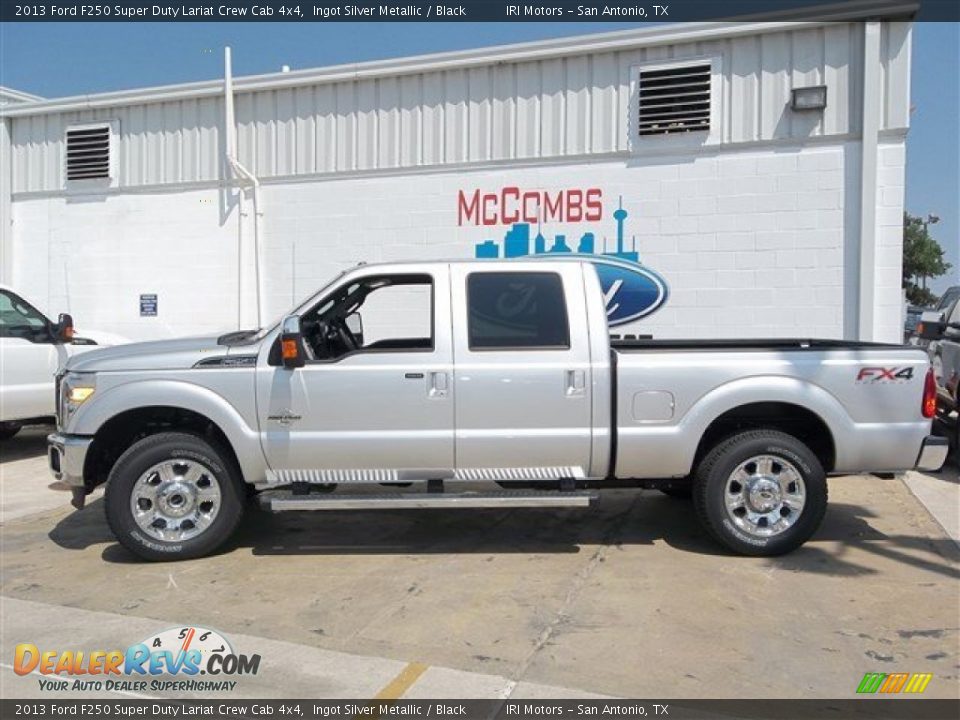 2013 Ford F250 Super Duty Lariat Crew Cab 4x4 Ingot Silver Metallic / Black Photo #6