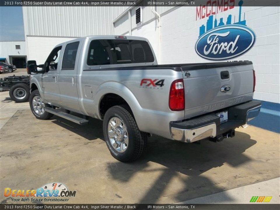 2013 Ford F250 Super Duty Lariat Crew Cab 4x4 Ingot Silver Metallic / Black Photo #7