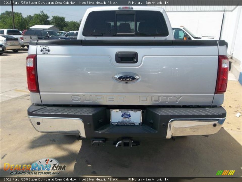 2013 Ford F250 Super Duty Lariat Crew Cab 4x4 Ingot Silver Metallic / Black Photo #10