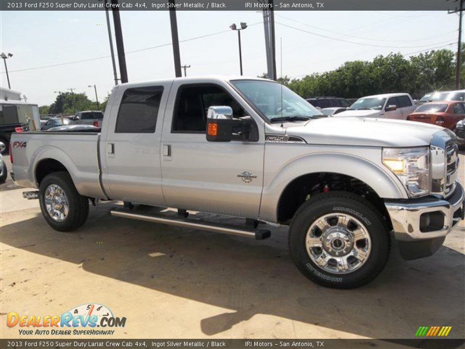 2013 Ford F250 Super Duty Lariat Crew Cab 4x4 Ingot Silver Metallic / Black Photo #12