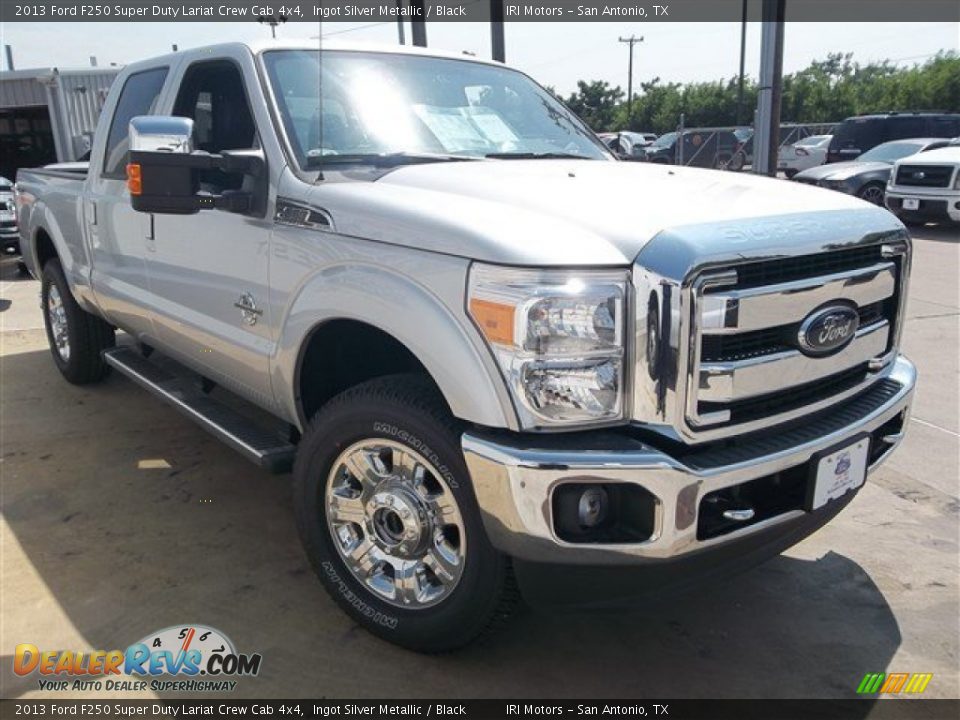 2013 Ford F250 Super Duty Lariat Crew Cab 4x4 Ingot Silver Metallic / Black Photo #14