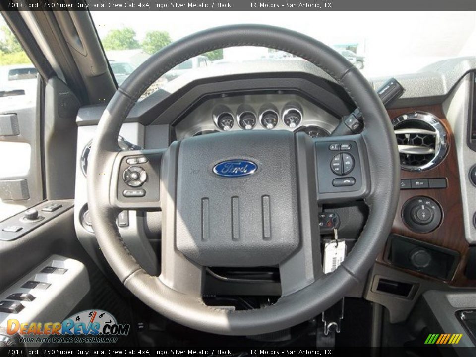 2013 Ford F250 Super Duty Lariat Crew Cab 4x4 Ingot Silver Metallic / Black Photo #34