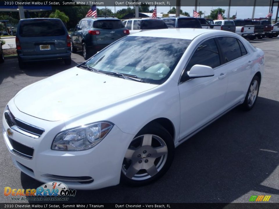2010 Chevrolet Malibu LT Sedan Summit White / Titanium Photo #1