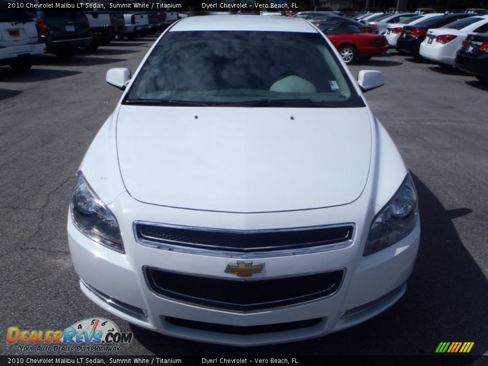2010 Chevrolet Malibu LT Sedan Summit White / Titanium Photo #2