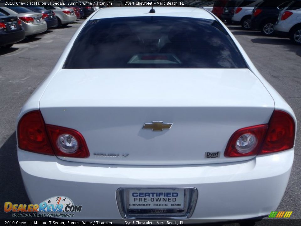 2010 Chevrolet Malibu LT Sedan Summit White / Titanium Photo #4