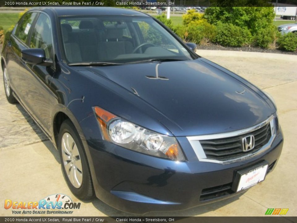 2010 Honda Accord LX Sedan Royal Blue Pearl / Gray Photo #3