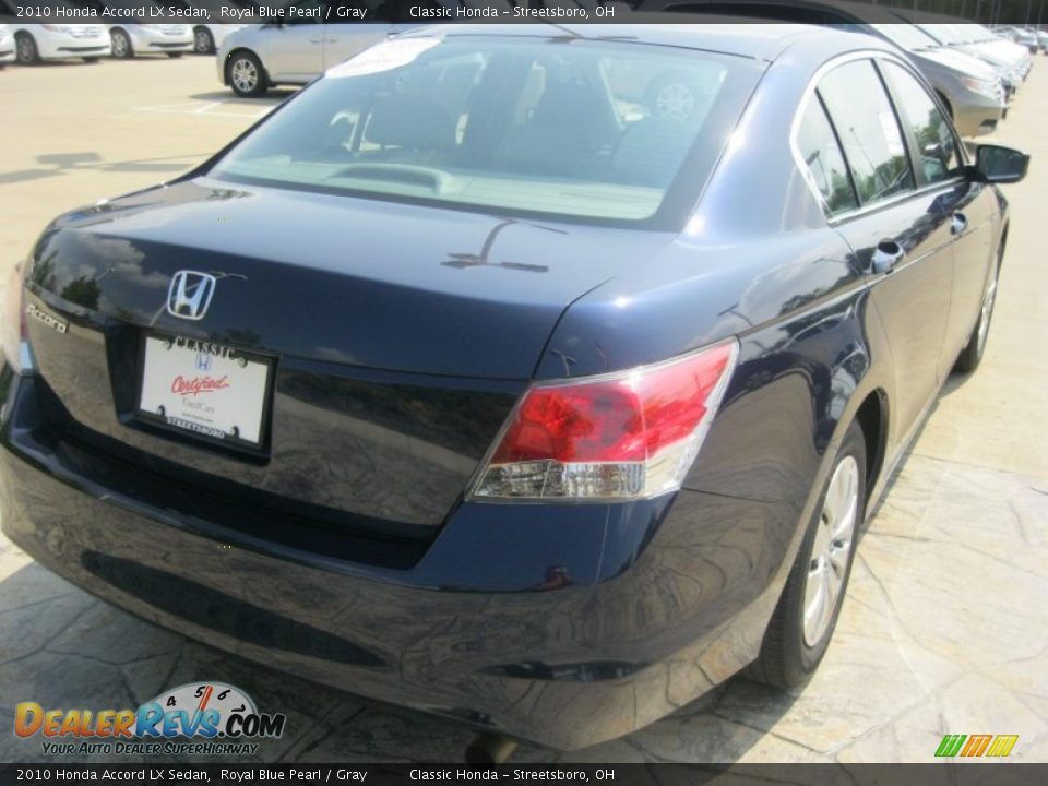 2010 Honda Accord LX Sedan Royal Blue Pearl / Gray Photo #5