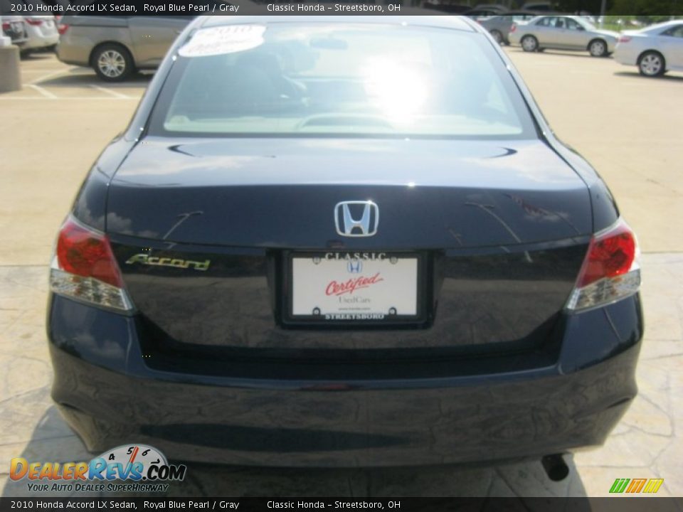 2010 Honda Accord LX Sedan Royal Blue Pearl / Gray Photo #6