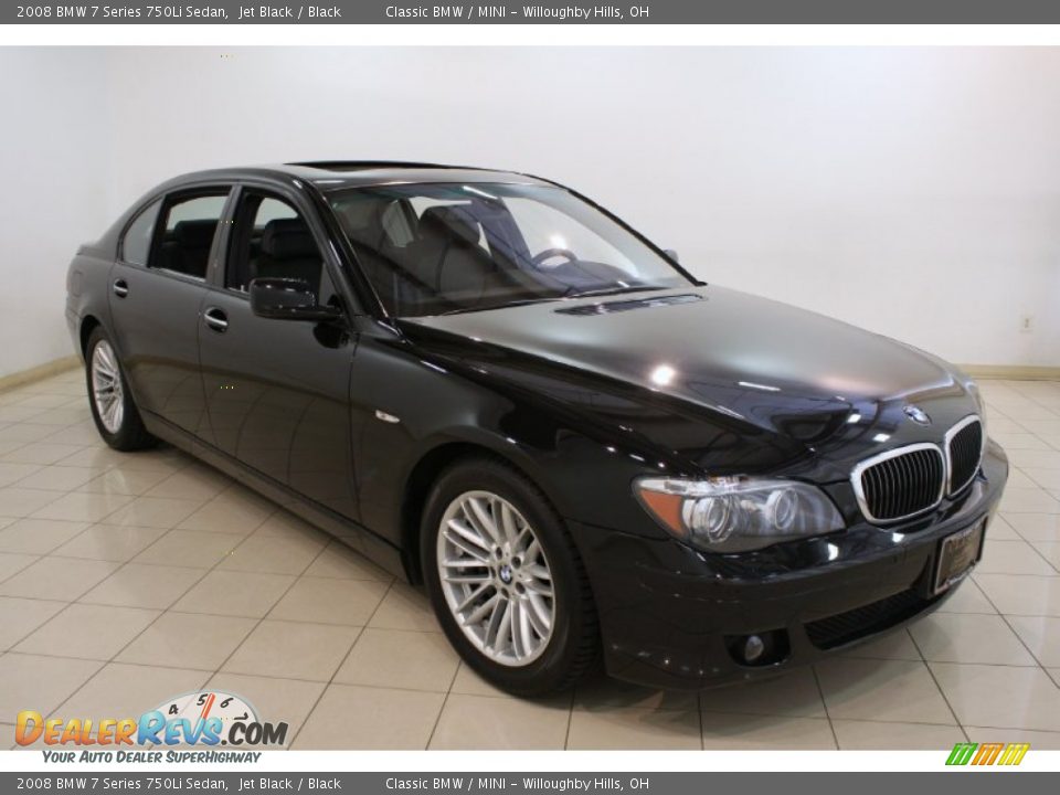 2008 BMW 7 Series 750Li Sedan Jet Black / Black Photo #1