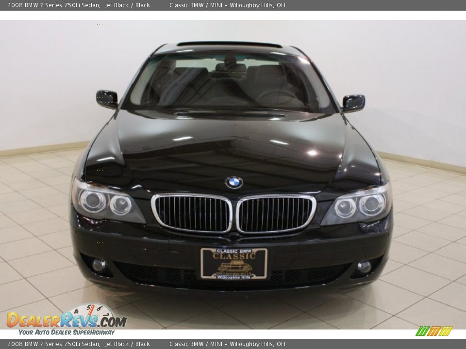 2008 BMW 7 Series 750Li Sedan Jet Black / Black Photo #2