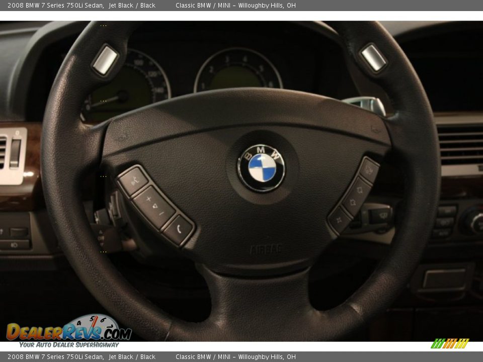 2008 BMW 7 Series 750Li Sedan Jet Black / Black Photo #9