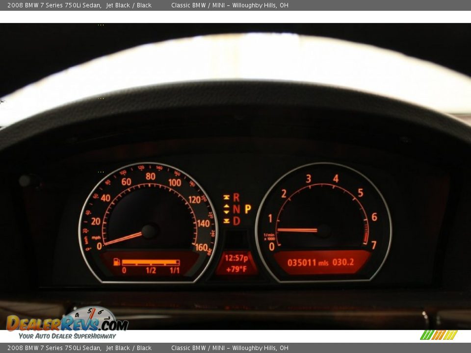 2008 BMW 7 Series 750Li Sedan Jet Black / Black Photo #10