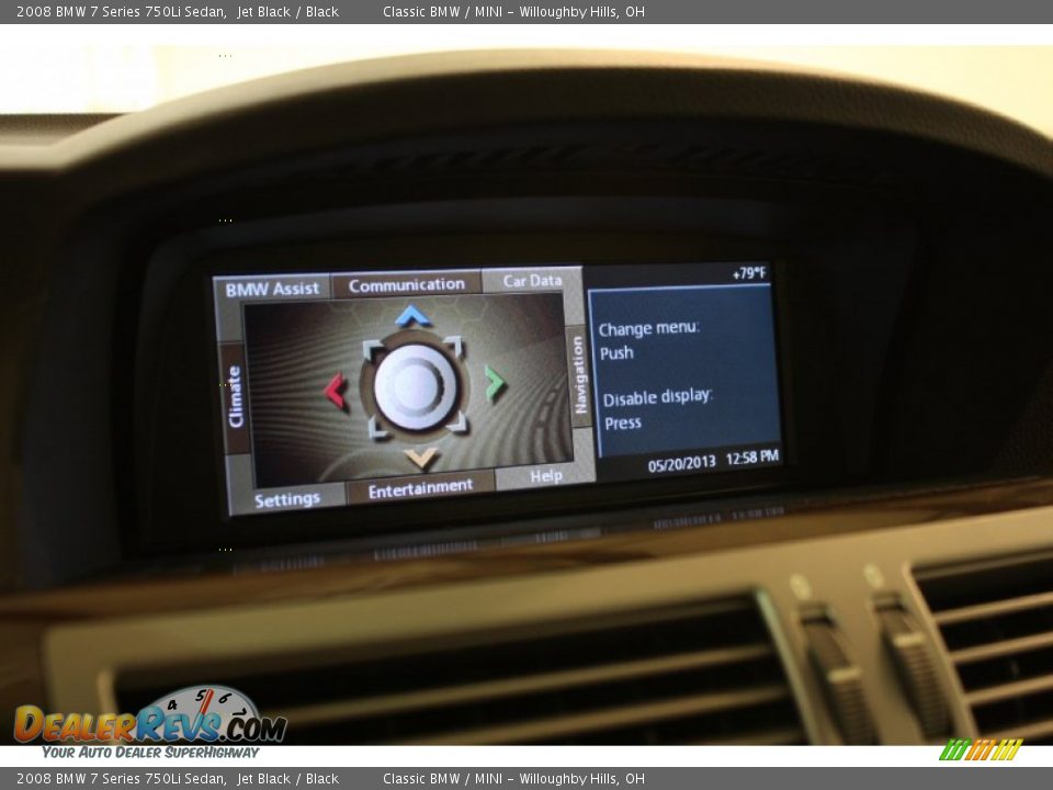 2008 BMW 7 Series 750Li Sedan Jet Black / Black Photo #12