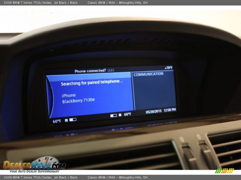 2008 BMW 7 Series 750Li Sedan Jet Black / Black Photo #13