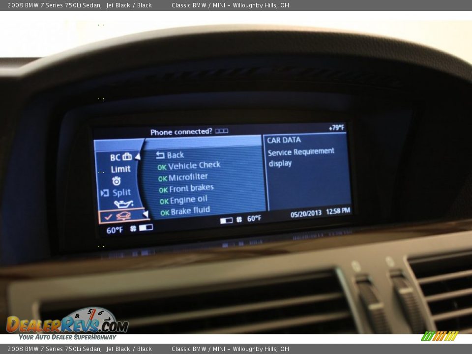 2008 BMW 7 Series 750Li Sedan Jet Black / Black Photo #14