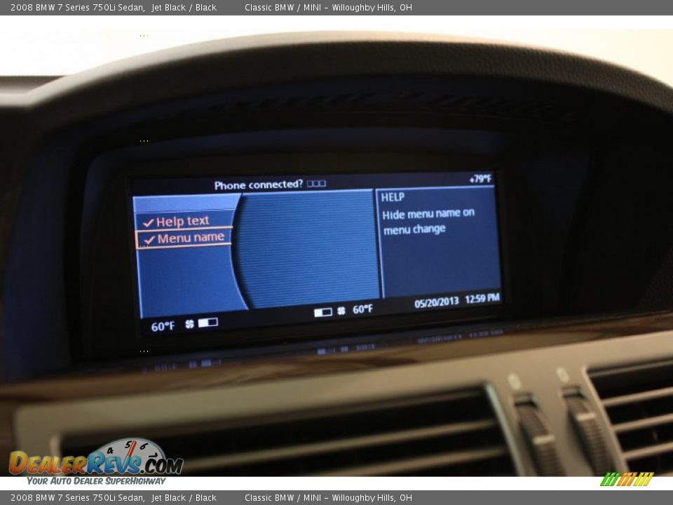 2008 BMW 7 Series 750Li Sedan Jet Black / Black Photo #16