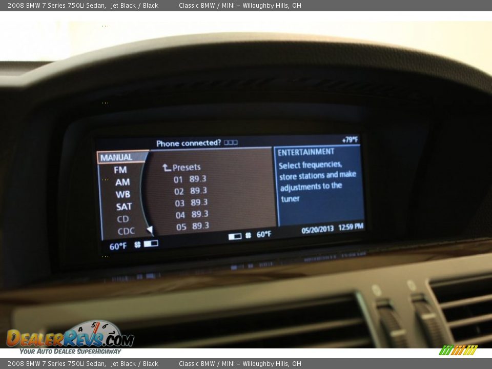 2008 BMW 7 Series 750Li Sedan Jet Black / Black Photo #17