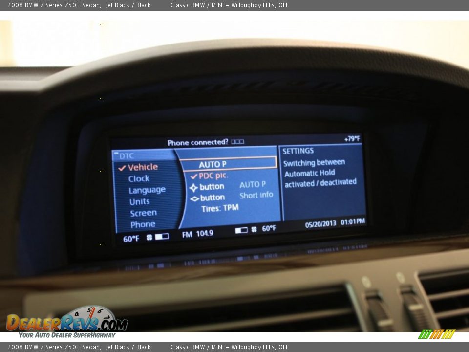 2008 BMW 7 Series 750Li Sedan Jet Black / Black Photo #18