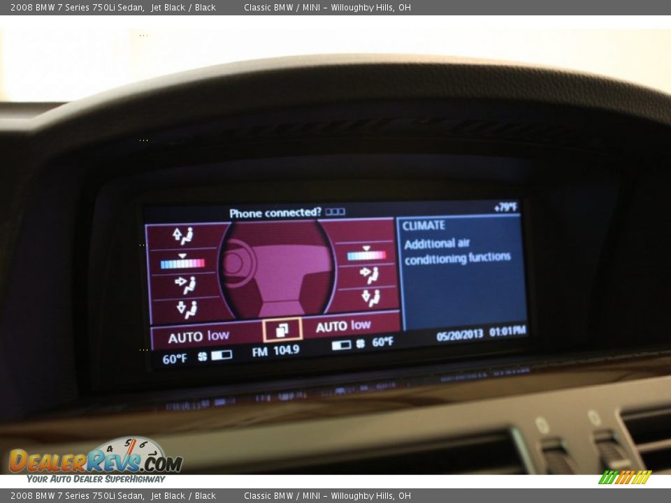 2008 BMW 7 Series 750Li Sedan Jet Black / Black Photo #19