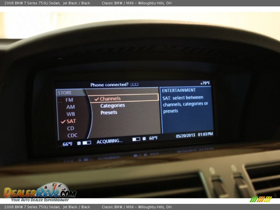 2008 BMW 7 Series 750Li Sedan Jet Black / Black Photo #20