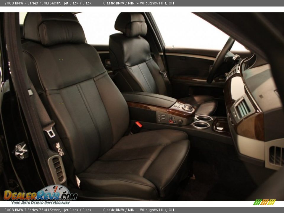 Black Interior - 2008 BMW 7 Series 750Li Sedan Photo #30