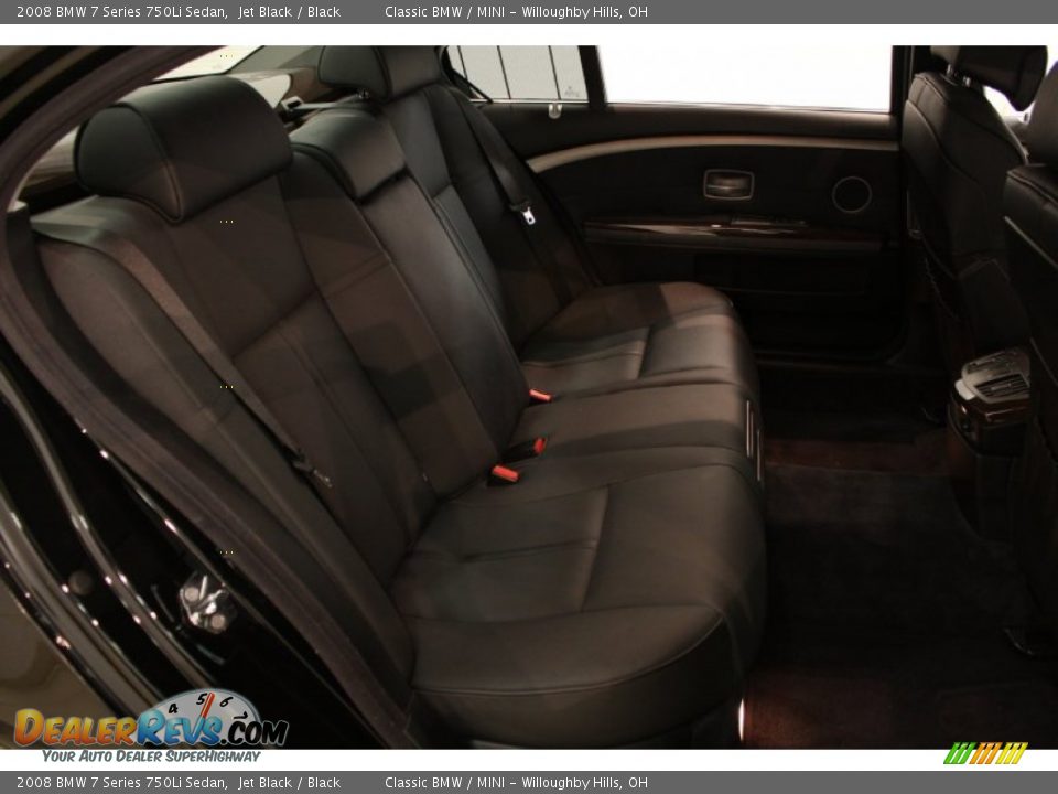 2008 BMW 7 Series 750Li Sedan Jet Black / Black Photo #31