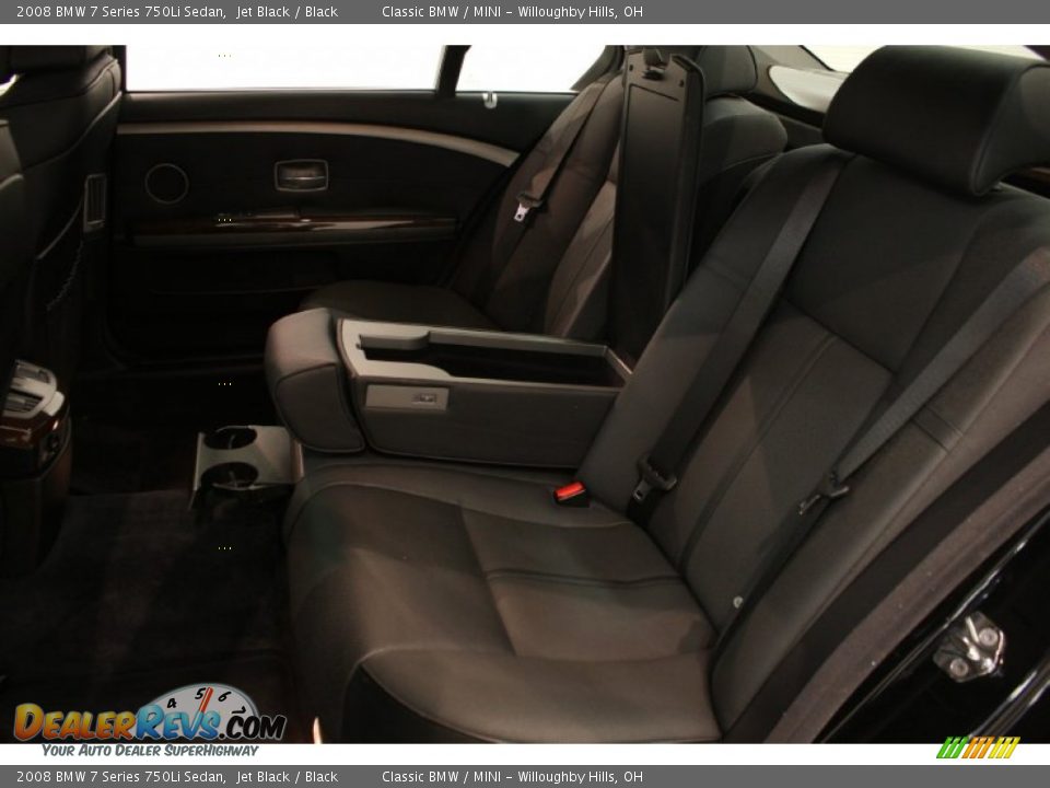 Rear Seat of 2008 BMW 7 Series 750Li Sedan Photo #33