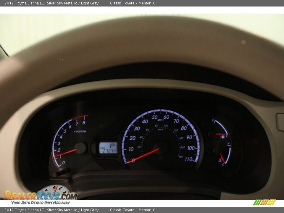 2012 Toyota Sienna LE Silver Sky Metallic / Light Gray Photo #7