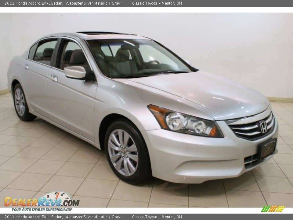 2011 Honda Accord EX-L Sedan Alabaster Silver Metallic / Gray Photo #1